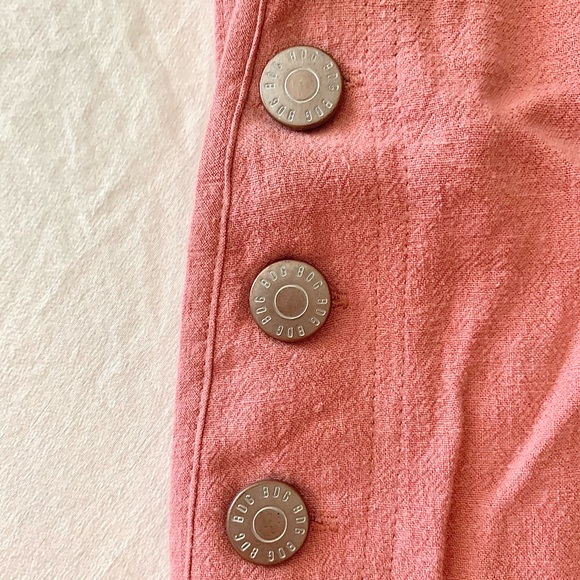 Urban outfitters BDG mauve linen short overalls size M - Picture 4 of 5